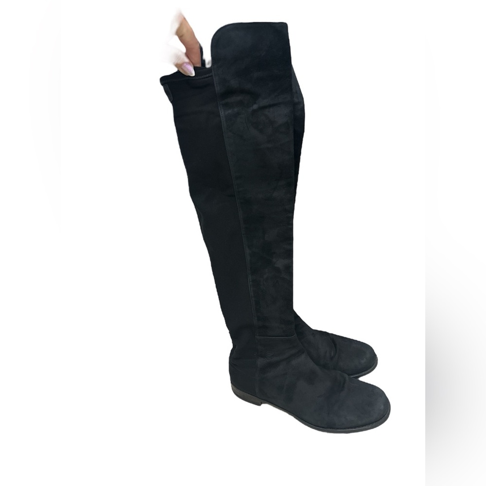 Stuart Weitzman 5050 suede Black Over-the-Knee Boots size 9